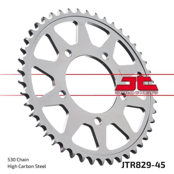 Couronne JT Sprockets 45Z PAS 530 Noir Diamètre Intérieur 087 Entraxe Fixation - vue 2
