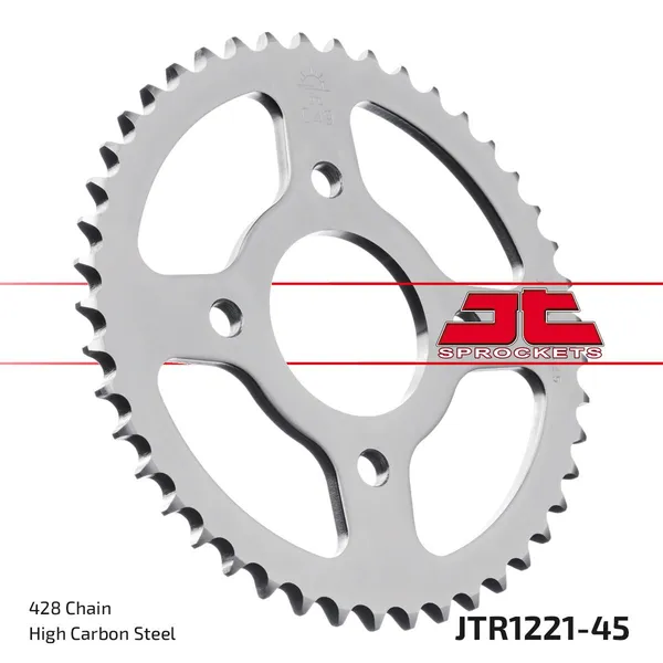 Couronne JT Sprockets 45Z PAS 428 Diamètre Intérieur 058 Entraxe Fixation - vue 2
