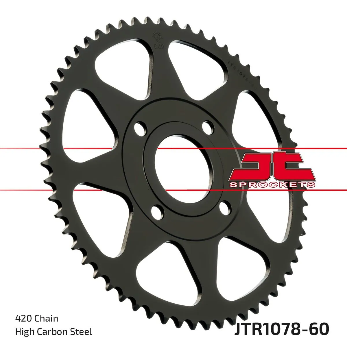 Couronne JT Sprockets 60Z PAS 420 Diamètre Intérieur 054 Entraxe Fixation - vue 3