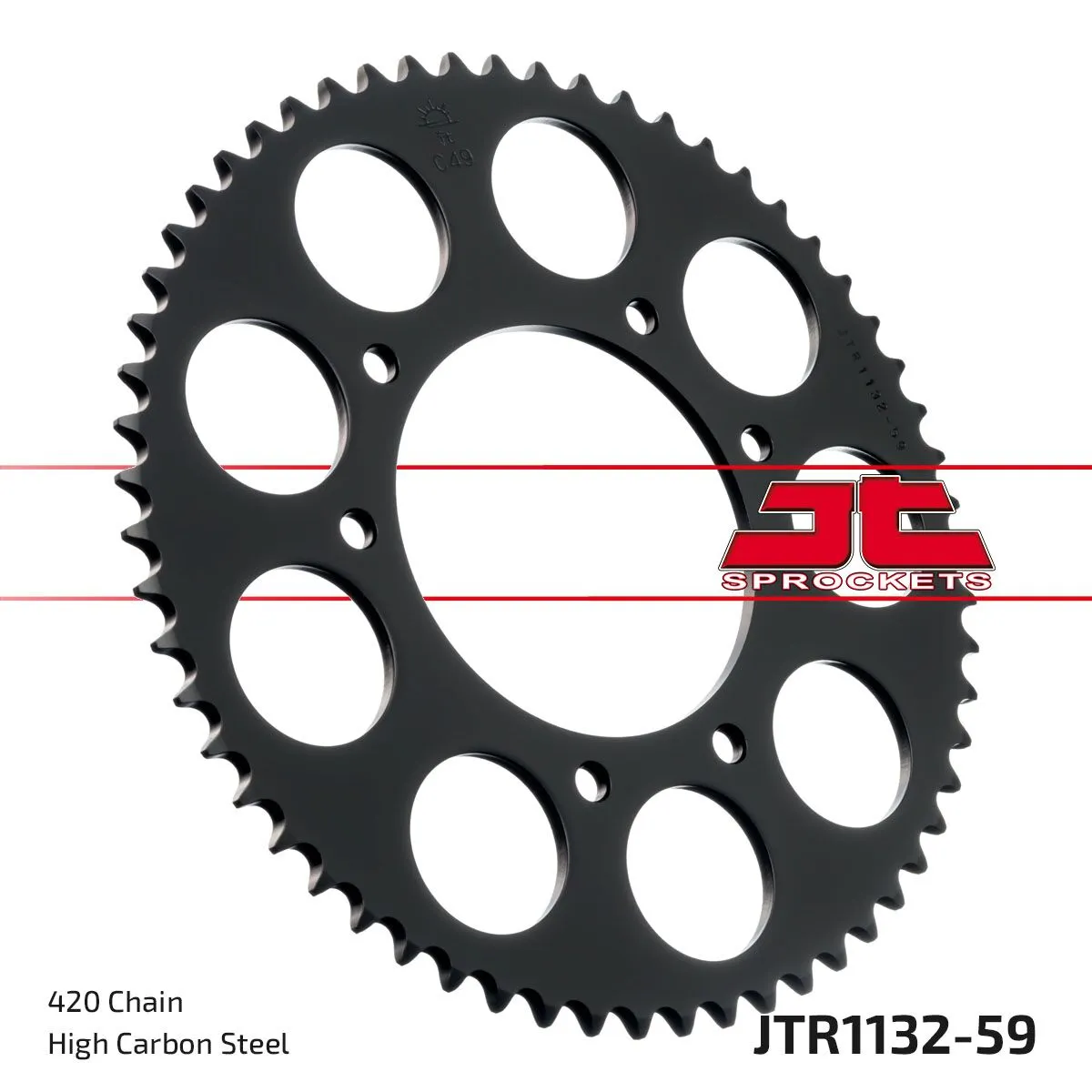 Couronne JT Sprockets 59Z PAS 420 Diamètre Intérieur 102 Entraxe Fixation - vue 2