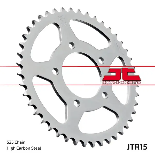 Couronne JT Sprockets 44Z PAS 525 Diamètre Intérieur 076 Entraxe Fixation - vue 2