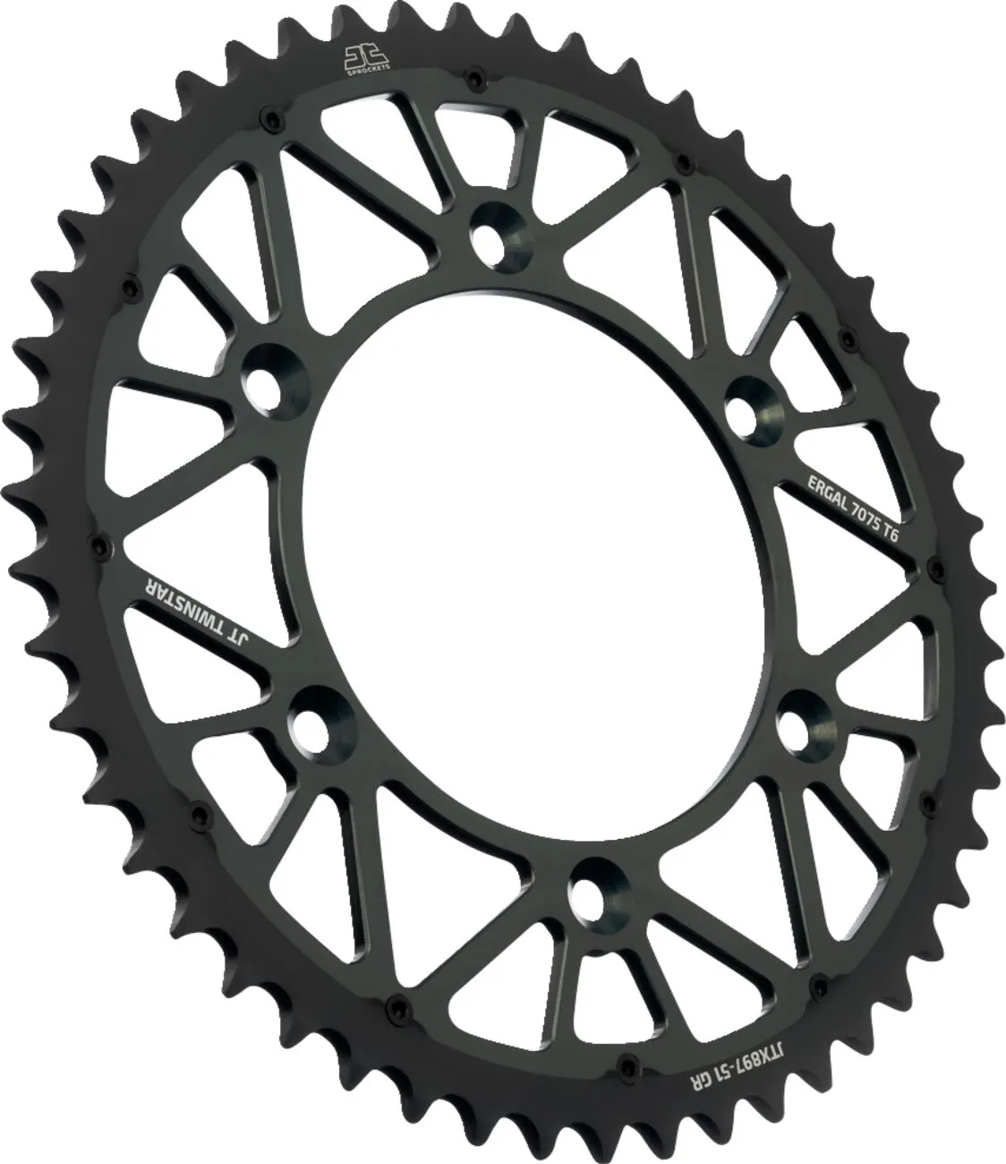 Couronne JT Sprockets Twinstar 51 dents PAS 520 GR - vue 2