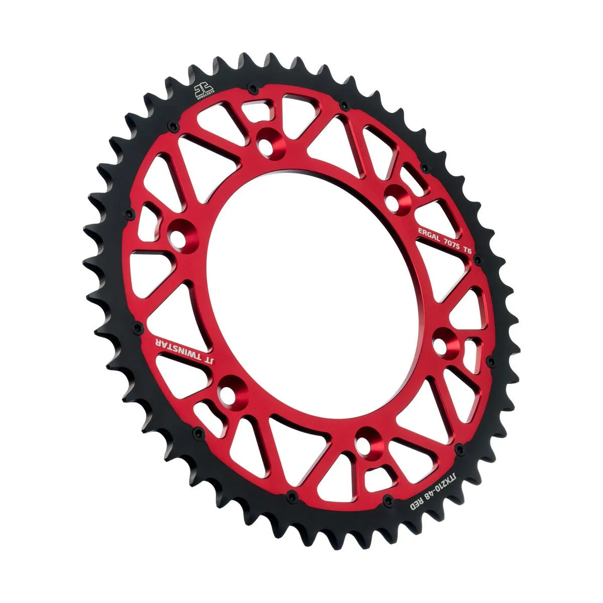 Couronne Twinstar 48Z PAS 520 Rouge JT Sprockets - vue 2