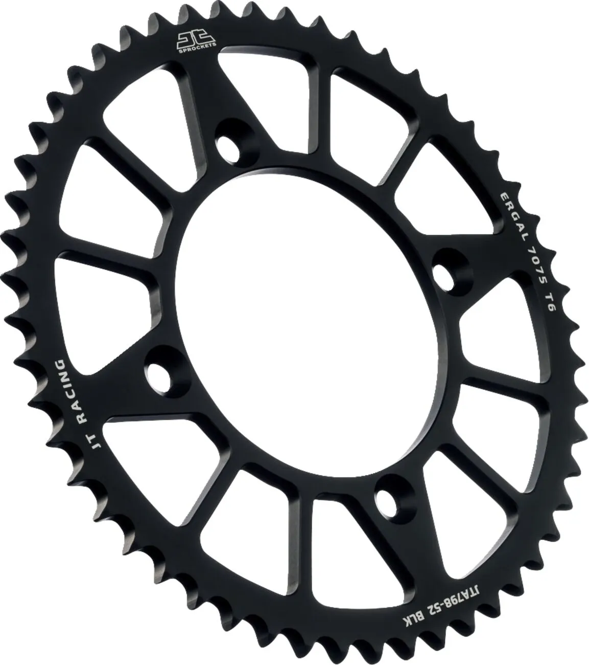 Couronne aluminium JT Sprockets 52 dents pas 428 noir diamètre intérieur 100 - vue 2
