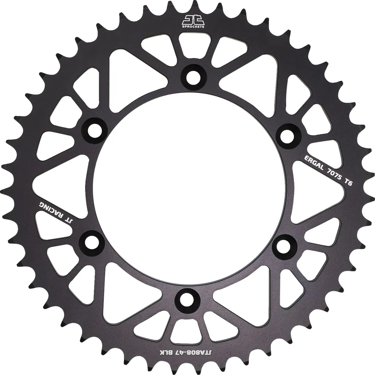 Couronne aluminium JT Sprockets 47 dents pas 520 noir diamètre intérieur 126 - vue 2