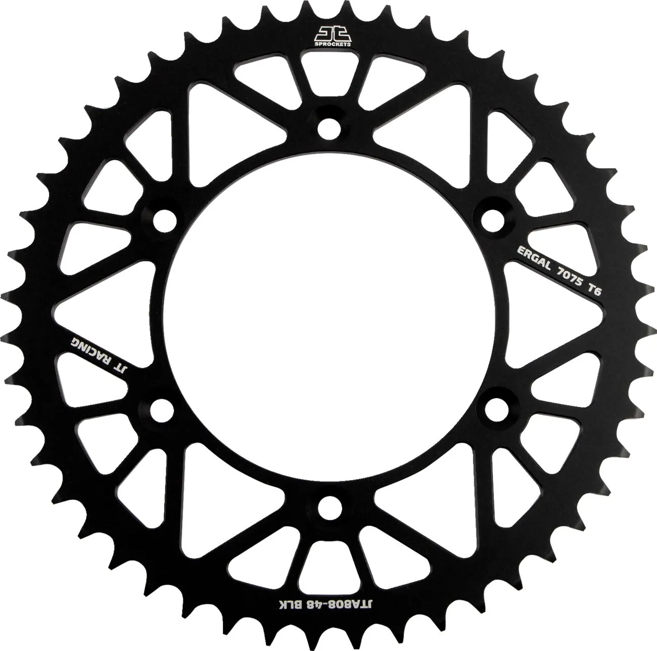 Couronne aluminium JT Sprockets 48 dents pas 520 noir - Diamètre intérieur 126 - vue 2