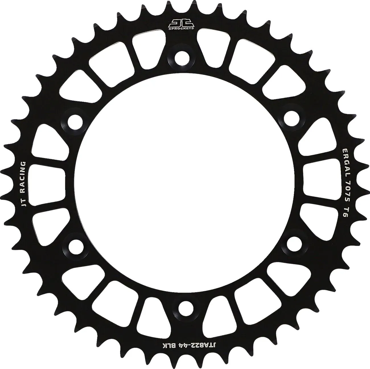 Couronne Alu JT Sprockets 44 dents pas 520 noir diamètre intérieur 136 - vue 2