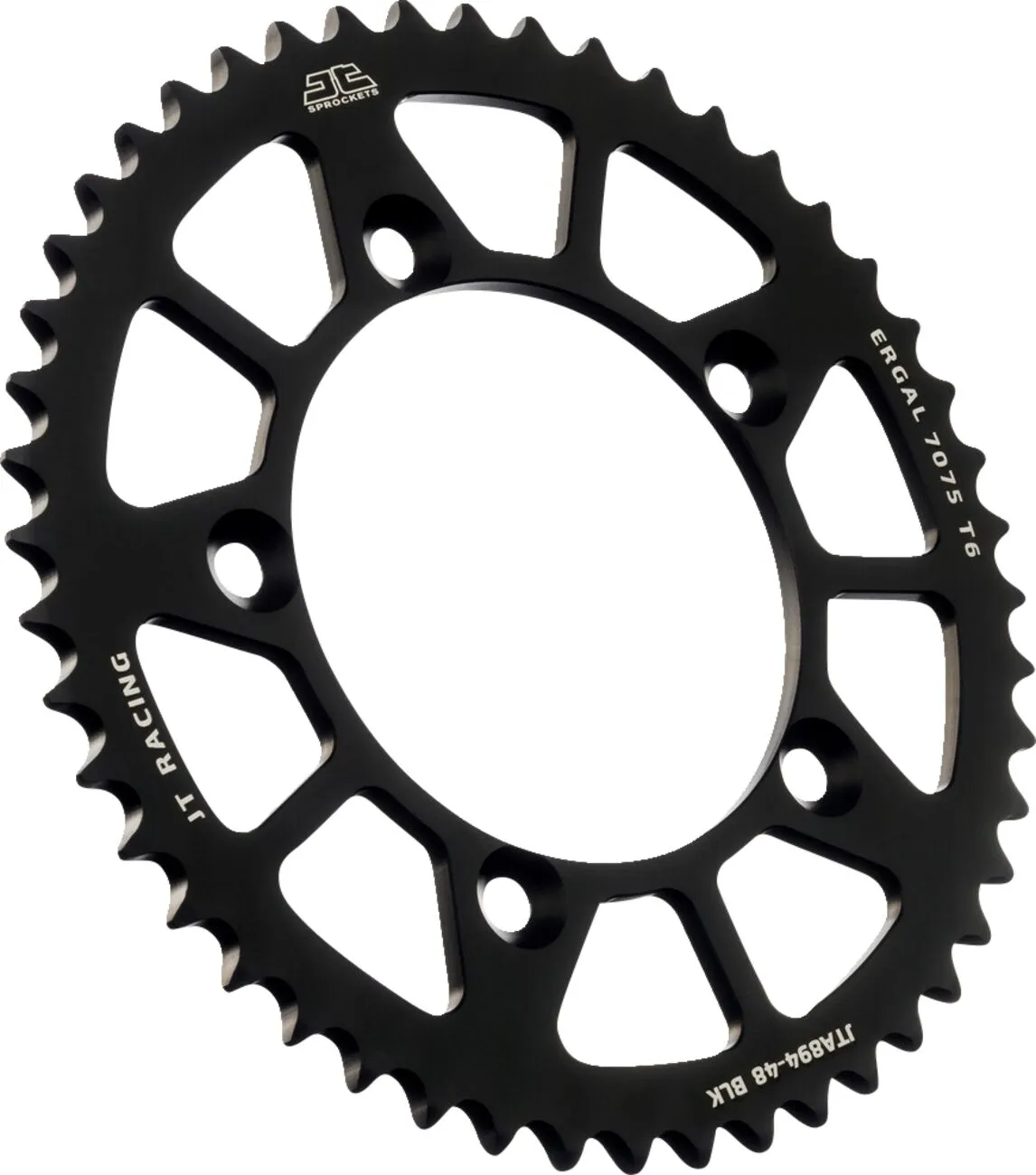 Couronne Alu 48 Dents PAS 420 Noir JT Diamètre Intérieur 098 Espacement Fix - vue 2