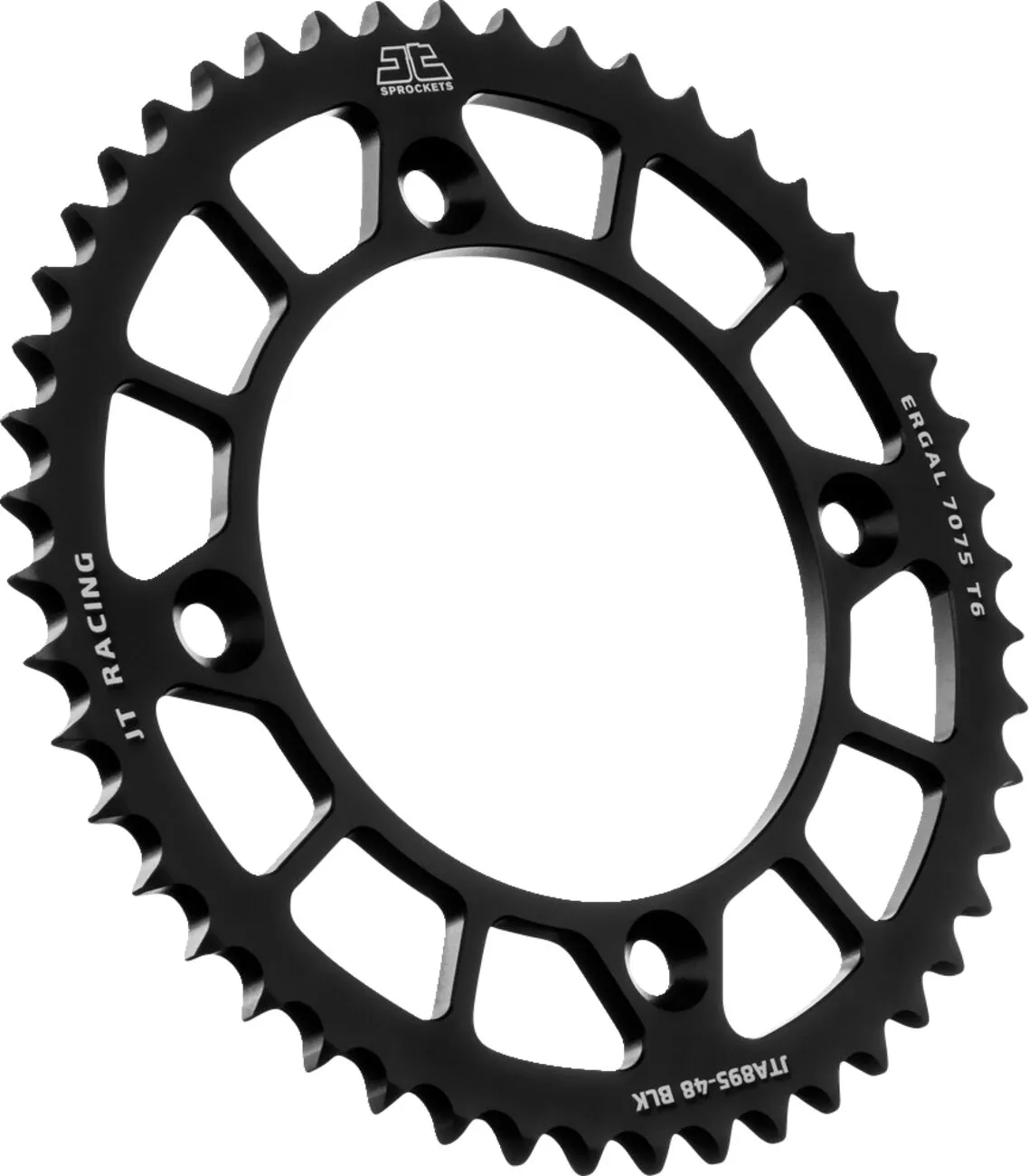 Couronne aluminium JT Sprockets 48 dents pas 428 noir diamètre intérieur 110 - vue 2