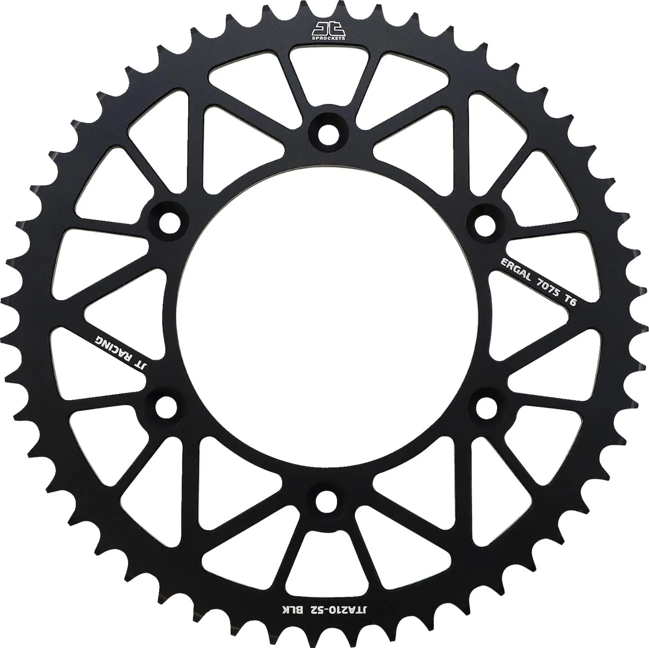 Couronne JT Sprockets Aluminium 52 dents pas 520 noir diamètre intérieur 125 espacement fix - vue 2