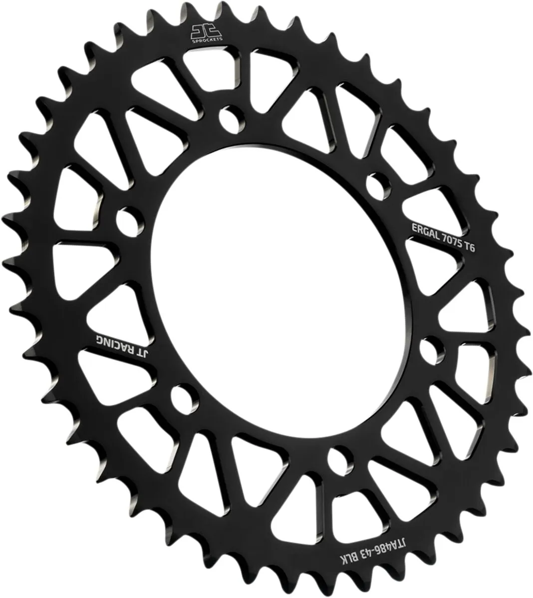 Couronne aluminium 43 dents pas 520 JT Sprockets - Diamètre intérieur 110 - vue 2
