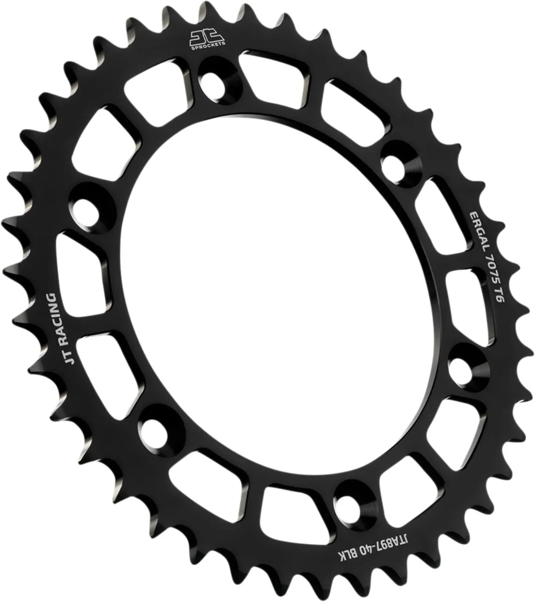 Couronne Alu 40 Dents PAS 520 Noir JT Diamètre Intérieur 125 Espacement Fix - vue 2