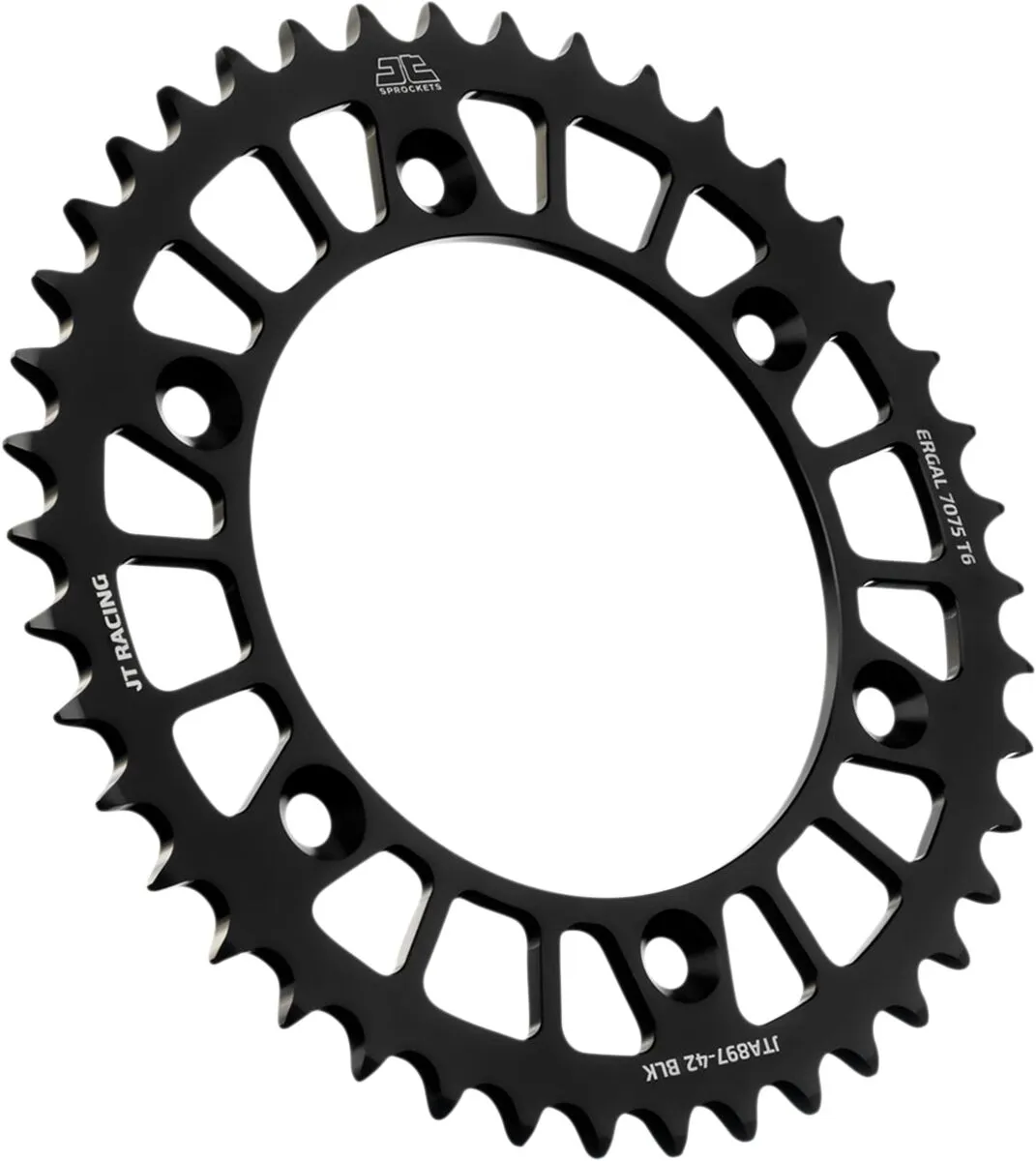 Couronne JT Sprockets aluminium 42 dents pas 520 noir - vue 2