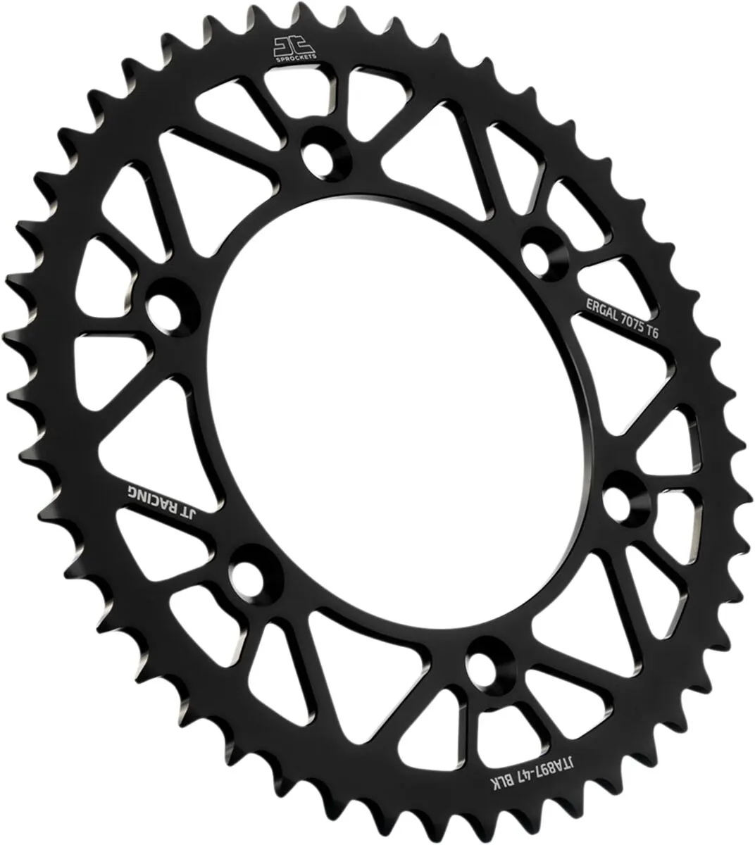 Couronne aluminium JT Sprockets 47 dents pas 520 noir - Diamètre intérieur 125 - vue 3