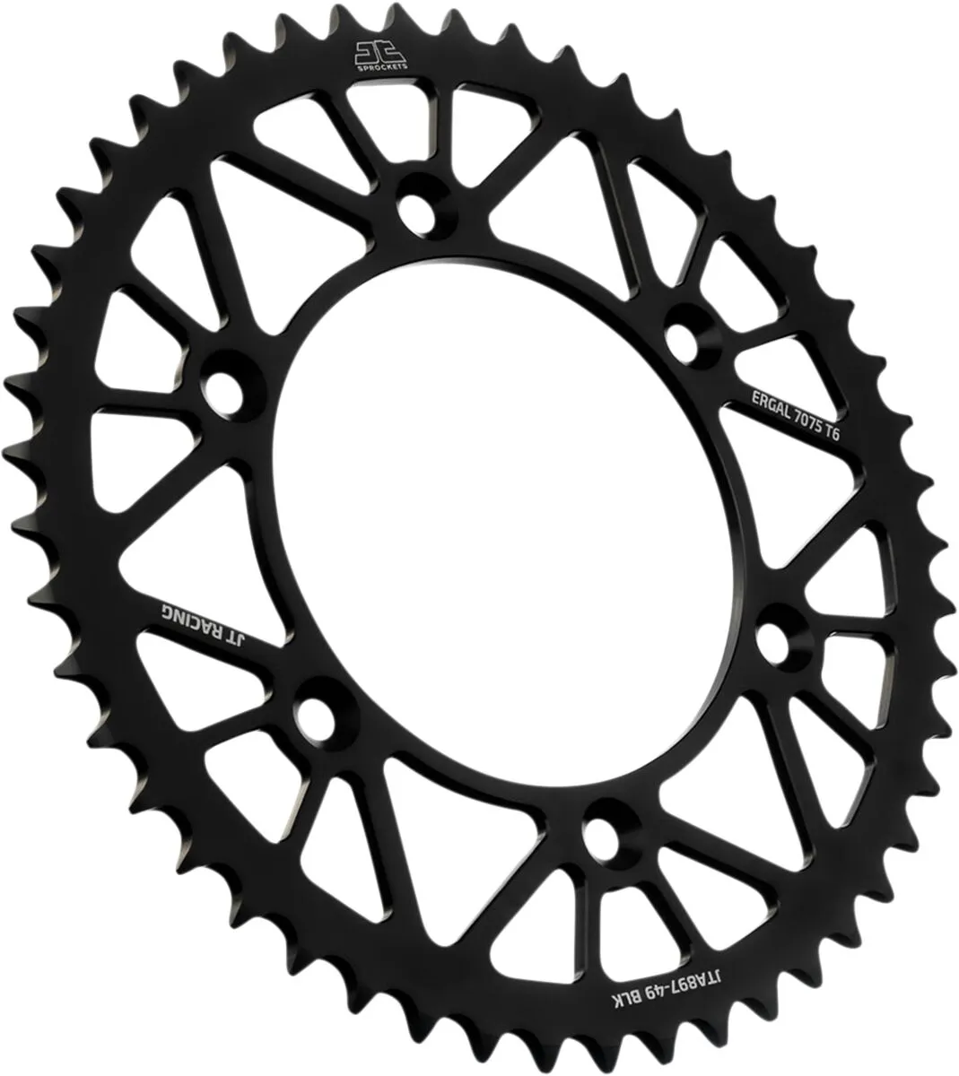 Couronne aluminium JT Sprockets 49 dents pas 520 noir - Diamètre intérieur 125 - vue 3
