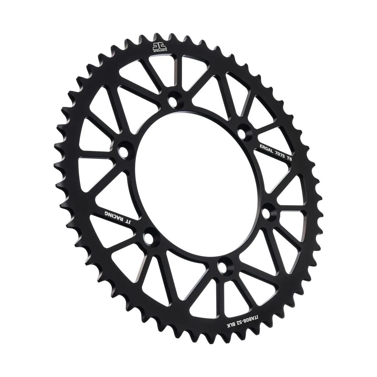 Couronne Alu 52 Dents PAS 520 Noir JT Diamètre Intérieur 126 Espacement Fix - vue 2