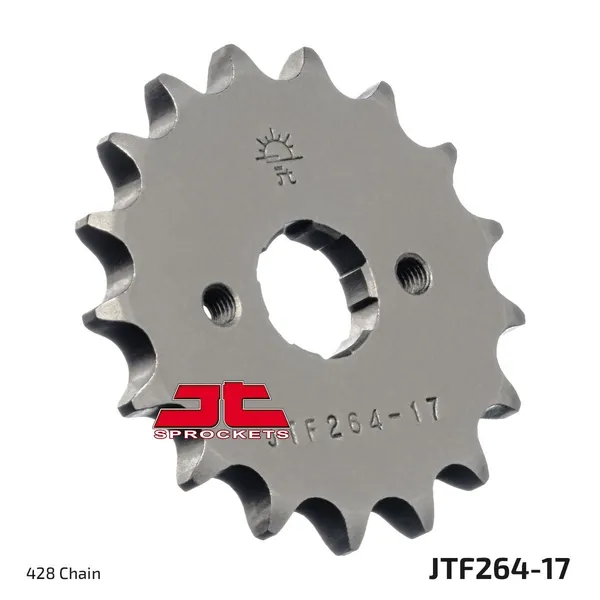 Pignon JT Sprockets 17Z pas 428 à grosse denture 5 diamètre intérieur 18 - vue 2