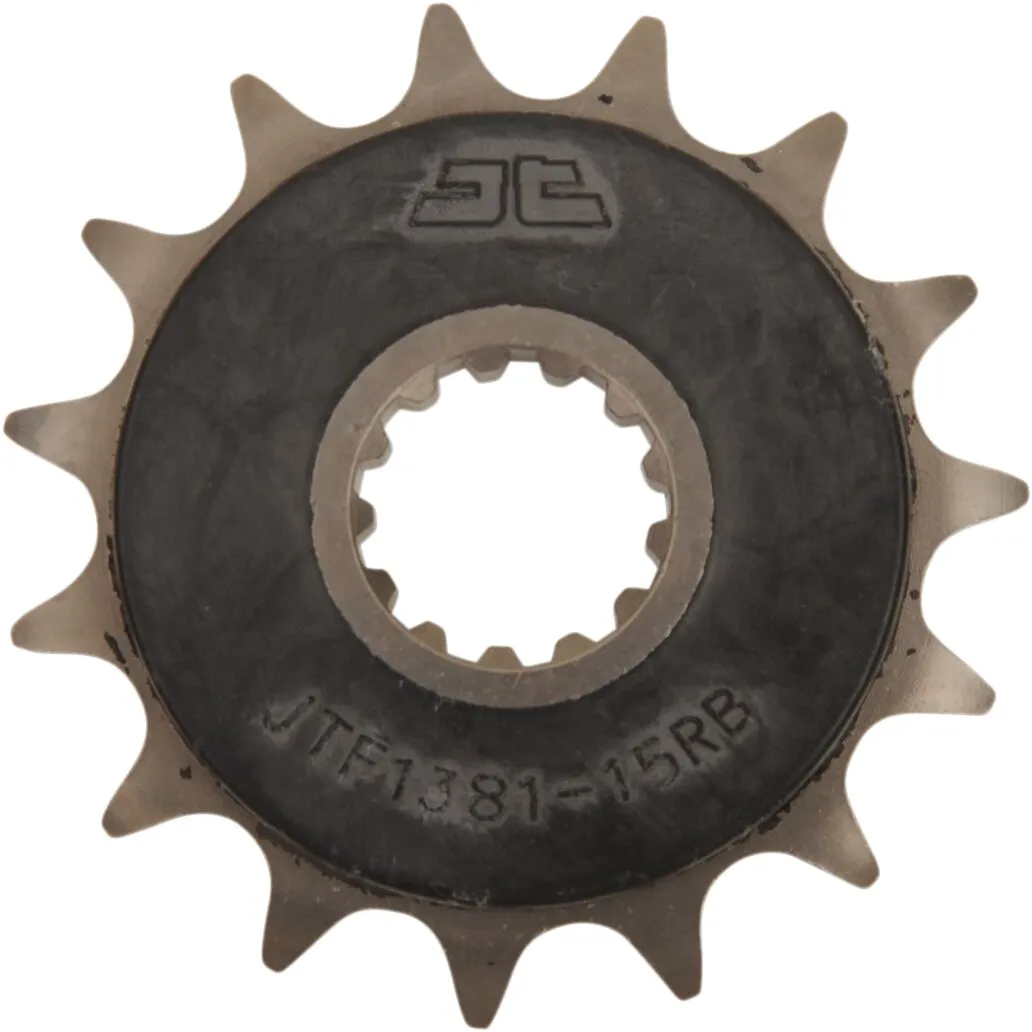 Pignon JT Sprockets 15Z pas 520 caoutchouté diamètre intérieur 21.7/25 - vue 2