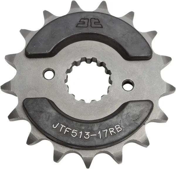 Pignon JT Sprockets 17Z pas 530 caoutchouté diamètre intérieur 21.6/25 - vue 2