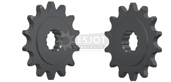 Pignon Esjot 14 dents pas 520 Feinverzahnung diamètre intérieur 19/22 - vue 2