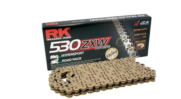 Chaîne RK X-Ring GB530ZXW 110 mailles ouverte avec rivet - vue 2