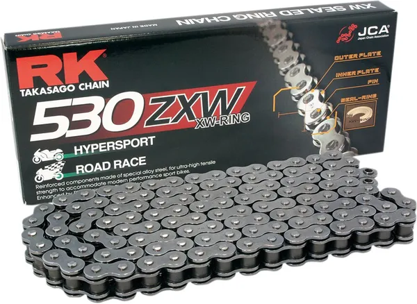 Chaîne RK X-Ring 530ZXW 110 mailles ouverte avec rivet - vue 2