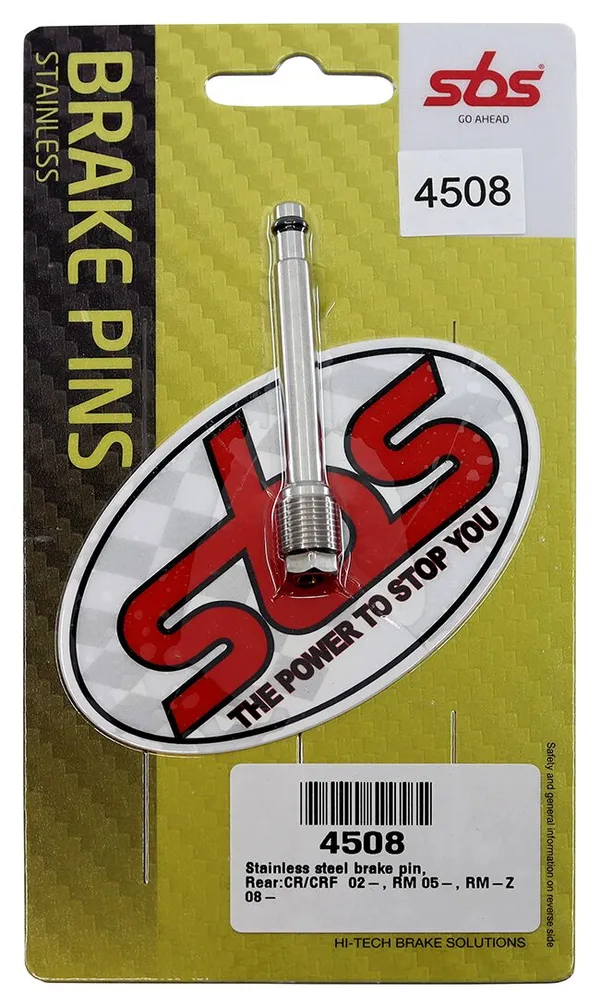 Axe de plaquettes de frein arrière SBS 65,8 mm x 49,8 mm - vue 2