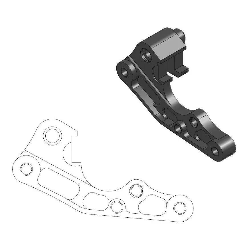 Adaptateur étrier MOTO-MASTER Support MM Oversize 270 Beta - vue 2