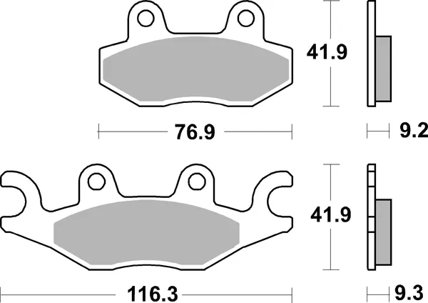 Plaquettes de frein SBS 210HF - vue 3