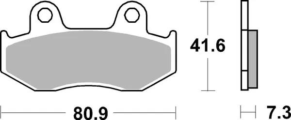 Plaquettes de frein SBS 104 (558 HF) - vue 3