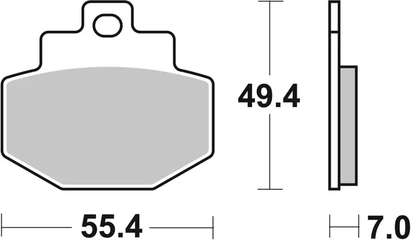 Plaquettes de frein SBS 166 HF (772HF) - vue 3