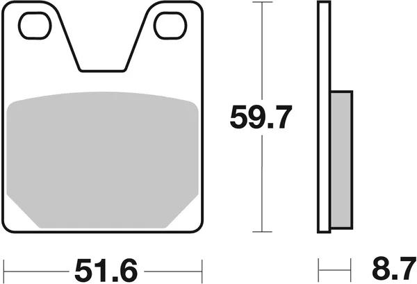 Plaquettes de frein arrière SBS 733 HF - vue 3