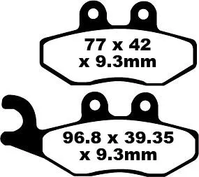Plaquette de frein standard scooter EBC 7872880/7870238