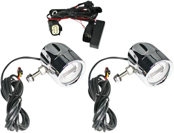 Lampe de plaque d'immatriculation Light Fog SS6 Chrome Custom Dynamics