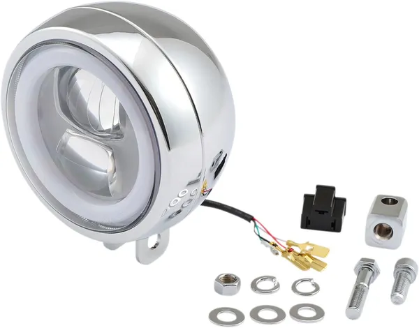 Phare LED Capsule 120 montage inférieur chrome Daytona - vue 5