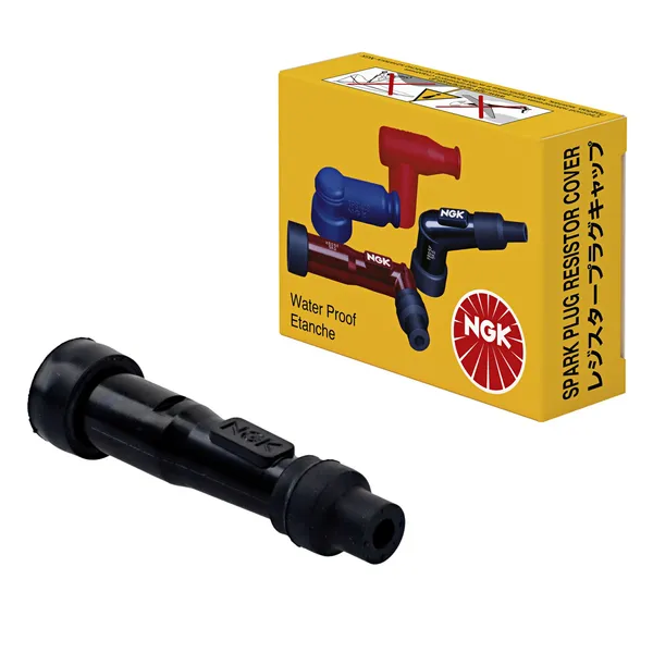 Capuchon antiparasite NGK long droit Ø 10/12 mm avec douille - vue 3