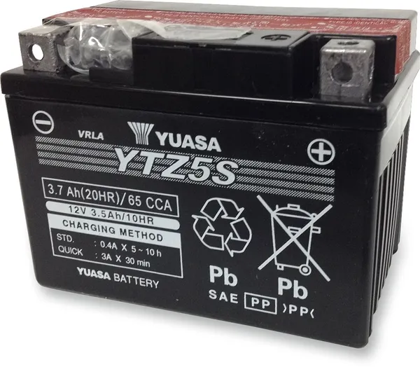 Batterie moto YTZ5S DRY Yuasa - vue 3