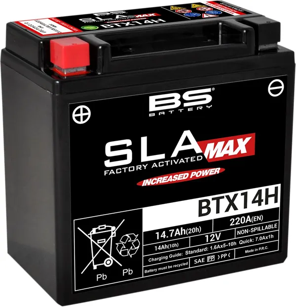 Batterie BTX14H BS BATTERY activée en usine - vue 2