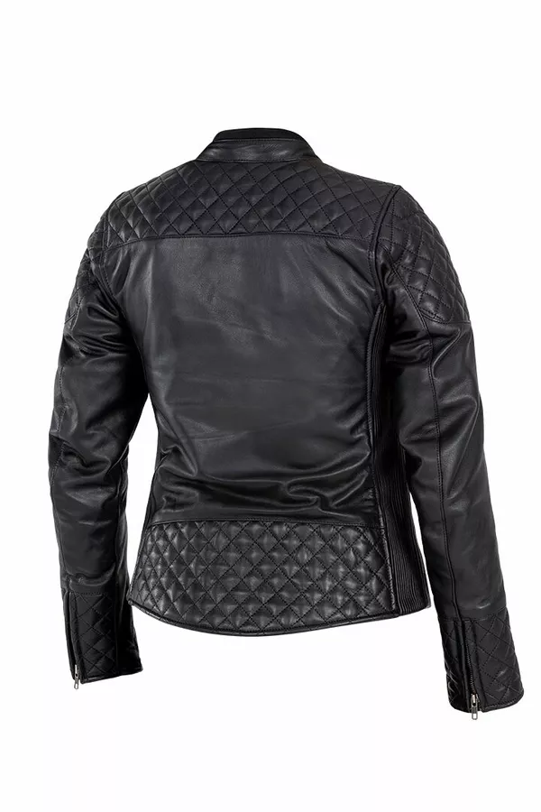Veste Moto John Doe Jacket 4W Adina Cuir Noir - vue 2