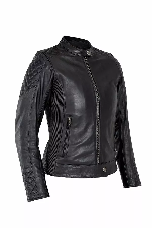 Veste Moto John Doe Jacket 4W Adina Cuir Noir - vue 3