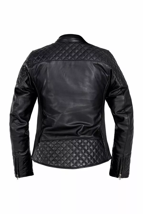 Veste Moto John Doe Jacket 4W Adina Cuir Noir - vue 4