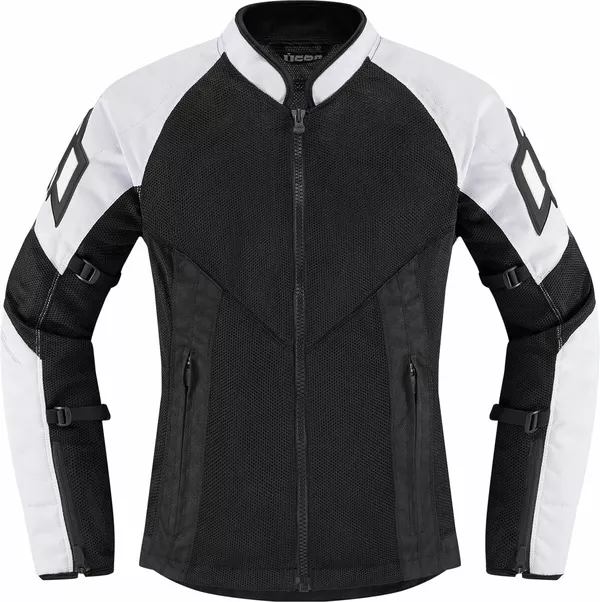 Veste moto ICON Jacket WM mesh AF CE blanc MD
