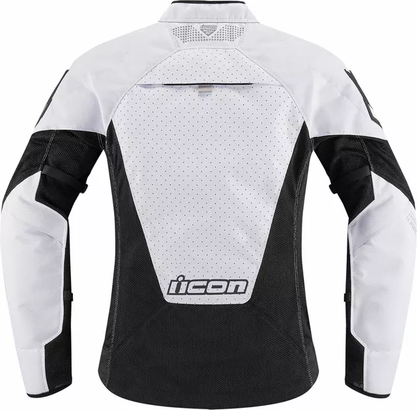 Veste moto ICON Jacket WM mesh AF CE blanc MD - vue 2