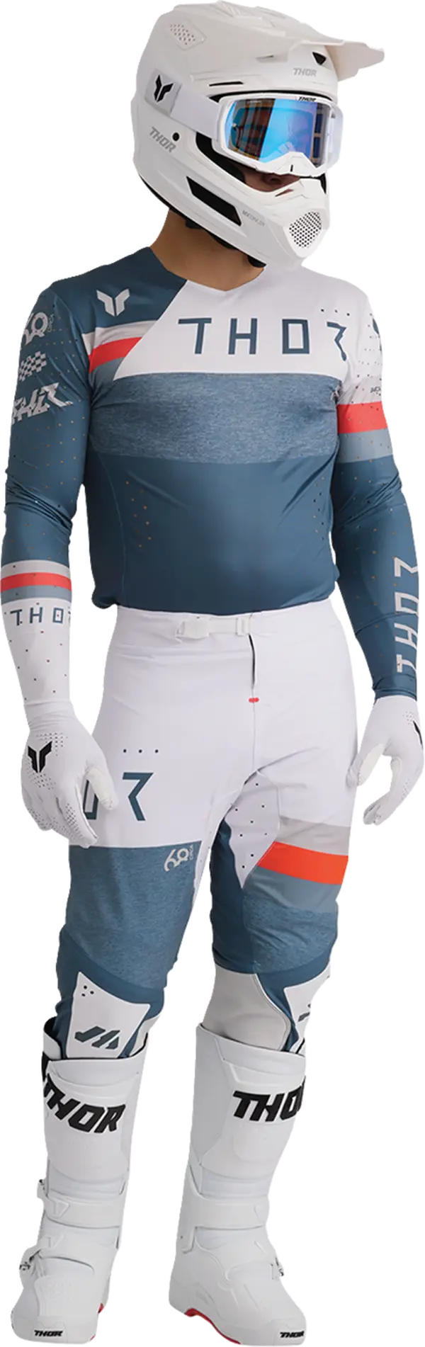 Pantalon sportif THOR League bleu/blanc - vue 6