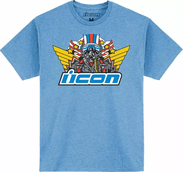 T-shirt Flyboy LT Heather Blue Taille 2X Icon