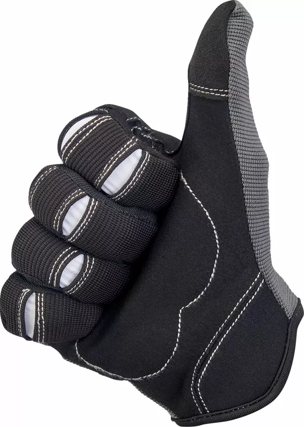 Gants moto Biltwell gris/noir LG - vue 3
