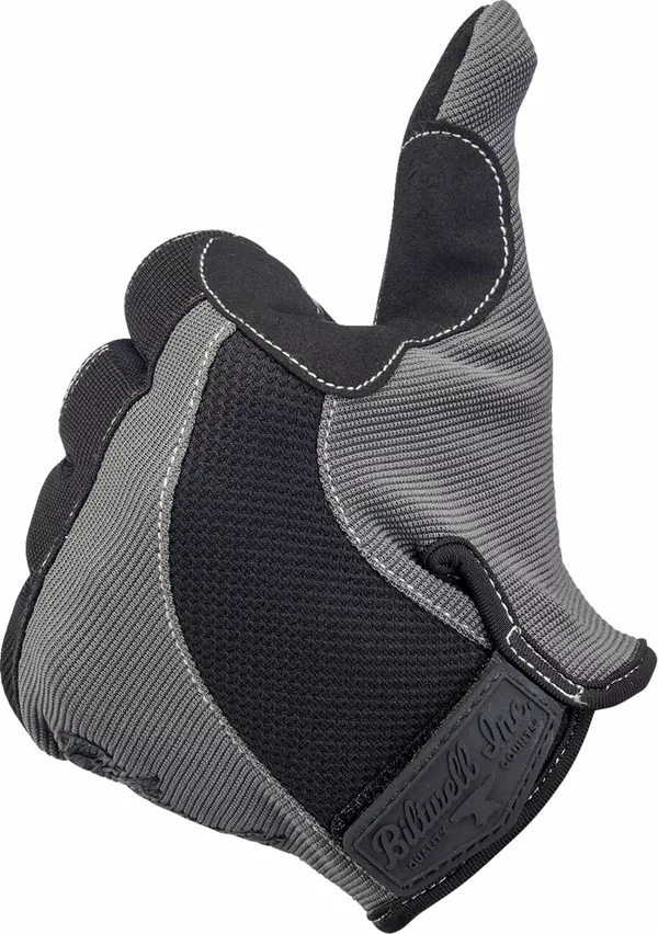 Gants moto Biltwell gris/noir LG - vue 4