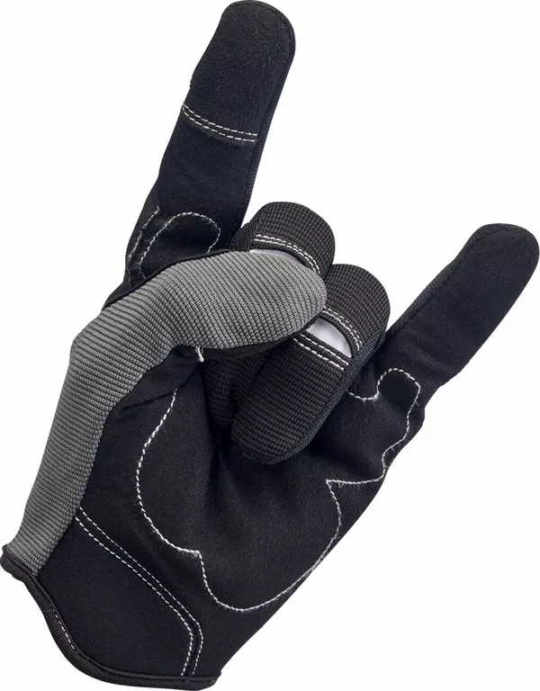 Gants moto Biltwell gris/noir LG - vue 6
