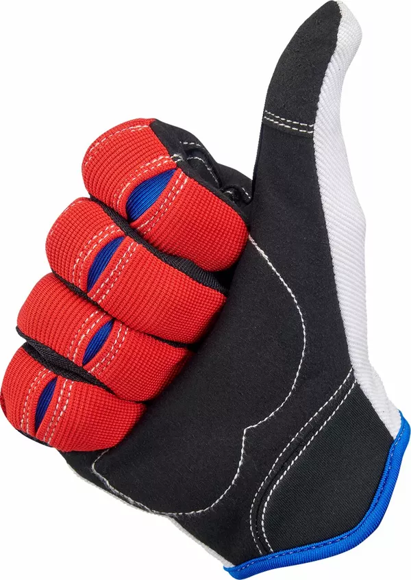 Gants de route Biltwell rouge/blanc/bleu XXL - vue 2