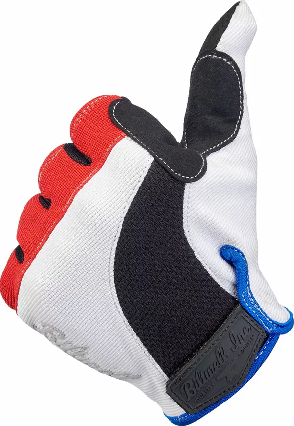 Gants de route Biltwell rouge/blanc/bleu XXL - vue 7
